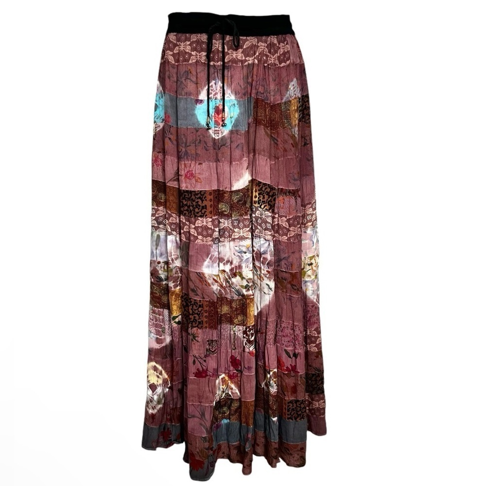 VINI Women's Gypsy Boho Multi Colored SKIRT Free Size